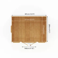 Mercia 13x10 Reverse Apex Tongue & Groove Cabin With Double Door -Outdoor Garden mercia 13x10 reverse apex tongue groove cabin with double door5029442088419 01t bq