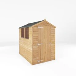 Mercia 6x4 Ft Apex Overlap Wooden 2 Windows Shed With Floor -Outdoor Garden mercia 6x4 ft apex overlap wooden 2 windows shed with floor5029442075099 01c