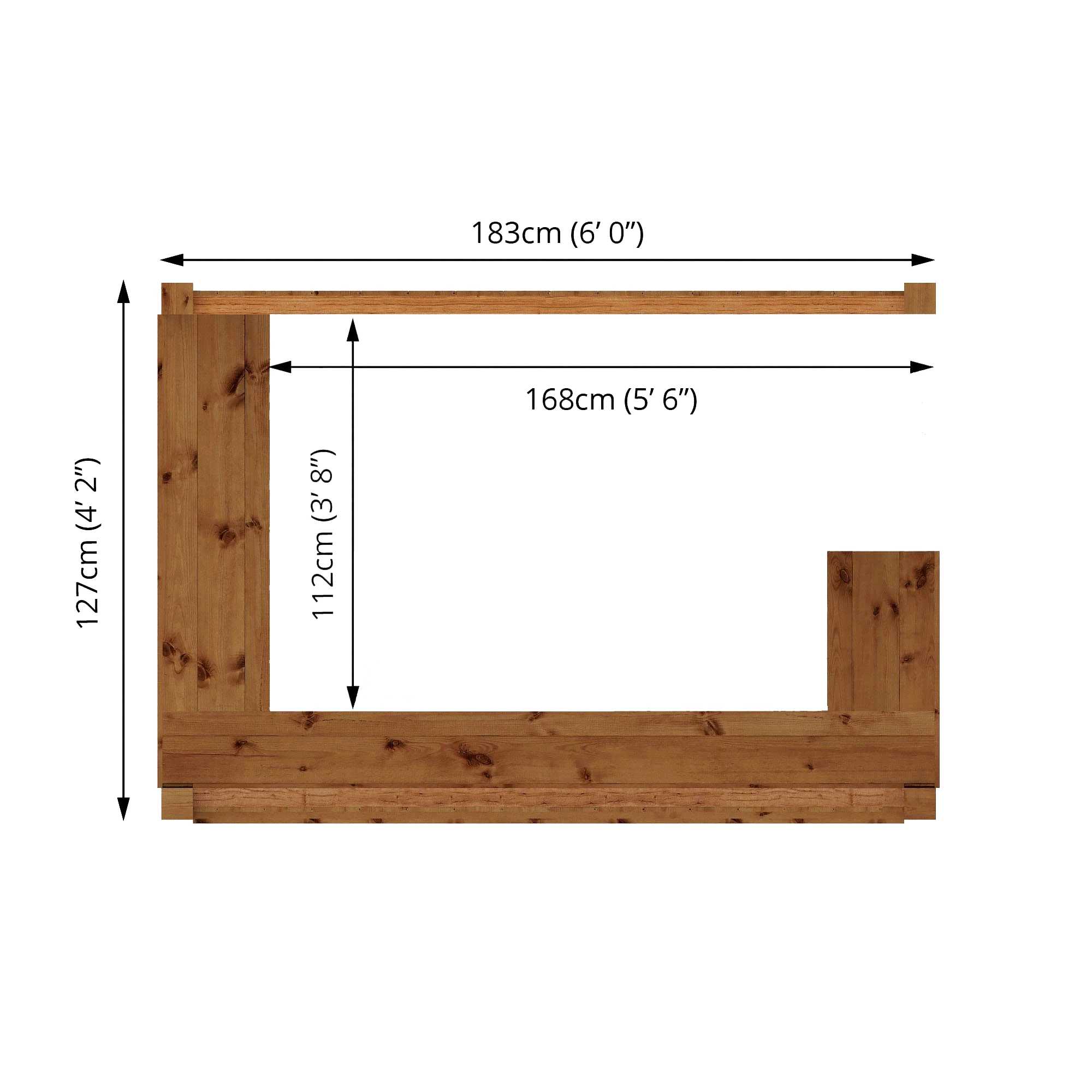 Mercia 6x4 Pent Tongue & Groove Garden Bar 6 Mercia 6x4 Pent Tongue & Groove Garden Bar - Image 4