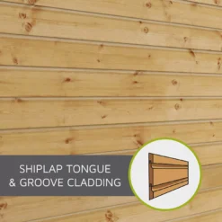 Mercia 8x6 Ft Reverse Apex Tongue & Groove Wooden 4 Windows Shed With Floor -Outdoor Garden mercia 8x6 ft reverse apex tongue groove wooden 4 windows shed with floor5029442006505 05c