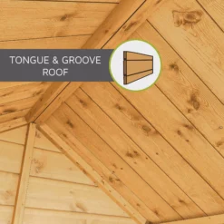 Mercia 8x6 Ft Reverse Apex Tongue & Groove Wooden 4 Windows Shed With Floor -Outdoor Garden mercia 8x6 ft reverse apex tongue groove wooden 4 windows shed with floor5029442006505 09c