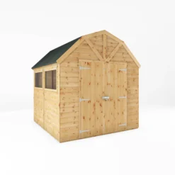 Mercia 8x8 Ft Barn Shiplap Wooden 2 Door Shed With Floor -Outdoor Garden mercia 8x8 ft barn shiplap wooden 2 door shed with floor5029442009261 01c