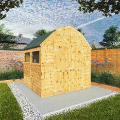 Mercia 8x8 Ft Barn Shiplap Wooden 2 Door Shed With Floor -Outdoor Garden mercia 8x8 ft barn shiplap wooden 2 door shed with floor5029442009261 01i