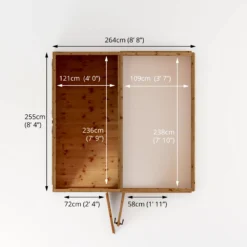 Mercia 8x8 Pent Greenhouse Combi Shed - Assembly Required 18 Mercia 8x8 Pent Greenhouse Combi Shed - Assembly Required -Outdoor Garden mercia 8x8 pent greenhouse combi shed assembly required5029442075655 02t