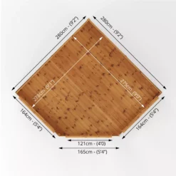 Mercia Corner 9x9 Ft Flat Shiplap Wooden Summer House With Double Door -Outdoor Garden mercia corner 9x9 ft flat shiplap wooden summer house with double door5029442088563 02t