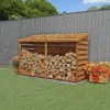 Mercia Double Wooden Log Store -Outdoor Garden mercia double wooden log store5029442012629 01i