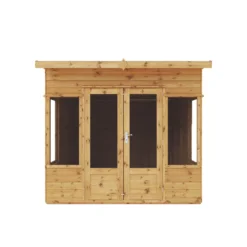 Mercia Helios 8x8 Ft Curved Shiplap Wooden Summer House With Double Door -Outdoor Garden mercia helios 8x8 ft curved shiplap wooden summer house with double door5029442073859 02c