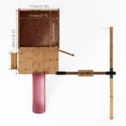 Mercia Snug Wooden Swing Set & Slide -Outdoor Garden mercia snug wooden swing set slide5029442008264 02t