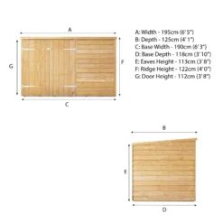 Mercia Solid Wood 4x6 Overlap Pent Bike Store 16 Mercia Solid Wood 4x6 Overlap Pent Bike Store -Outdoor Garden mercia solid wood 4x6 overlap pent bike store5029442089294 01t
