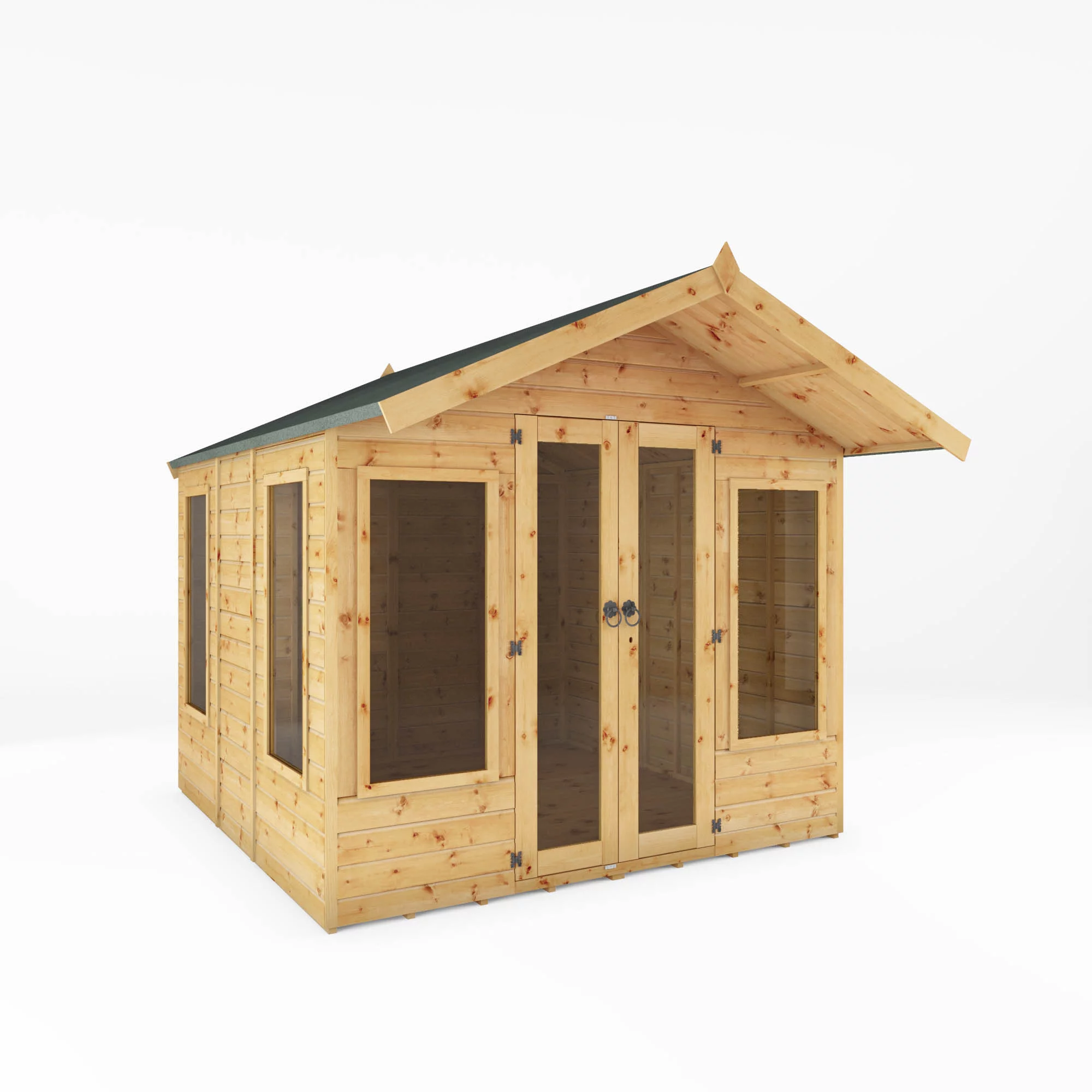 Mercia Sussex 8x8 Ft Apex Shiplap Wooden Summer House With Double Door 4 Mercia Sussex 8x8 Ft Apex Shiplap Wooden Summer House With Double Door - Image 2