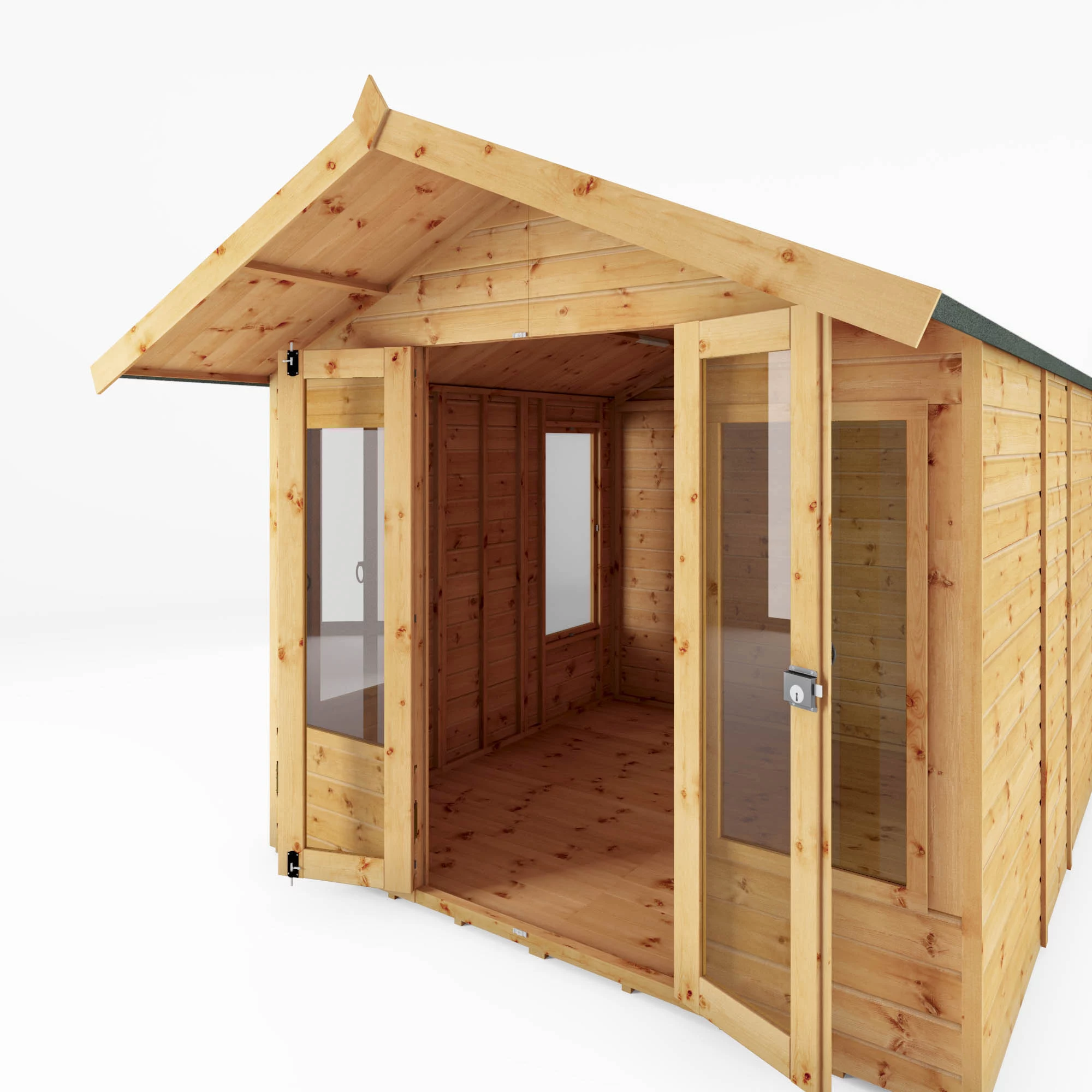 Mercia Sussex 8x8 Ft Apex Shiplap Wooden Summer House With Double Door 8 Mercia Sussex 8x8 Ft Apex Shiplap Wooden Summer House With Double Door - Image 6