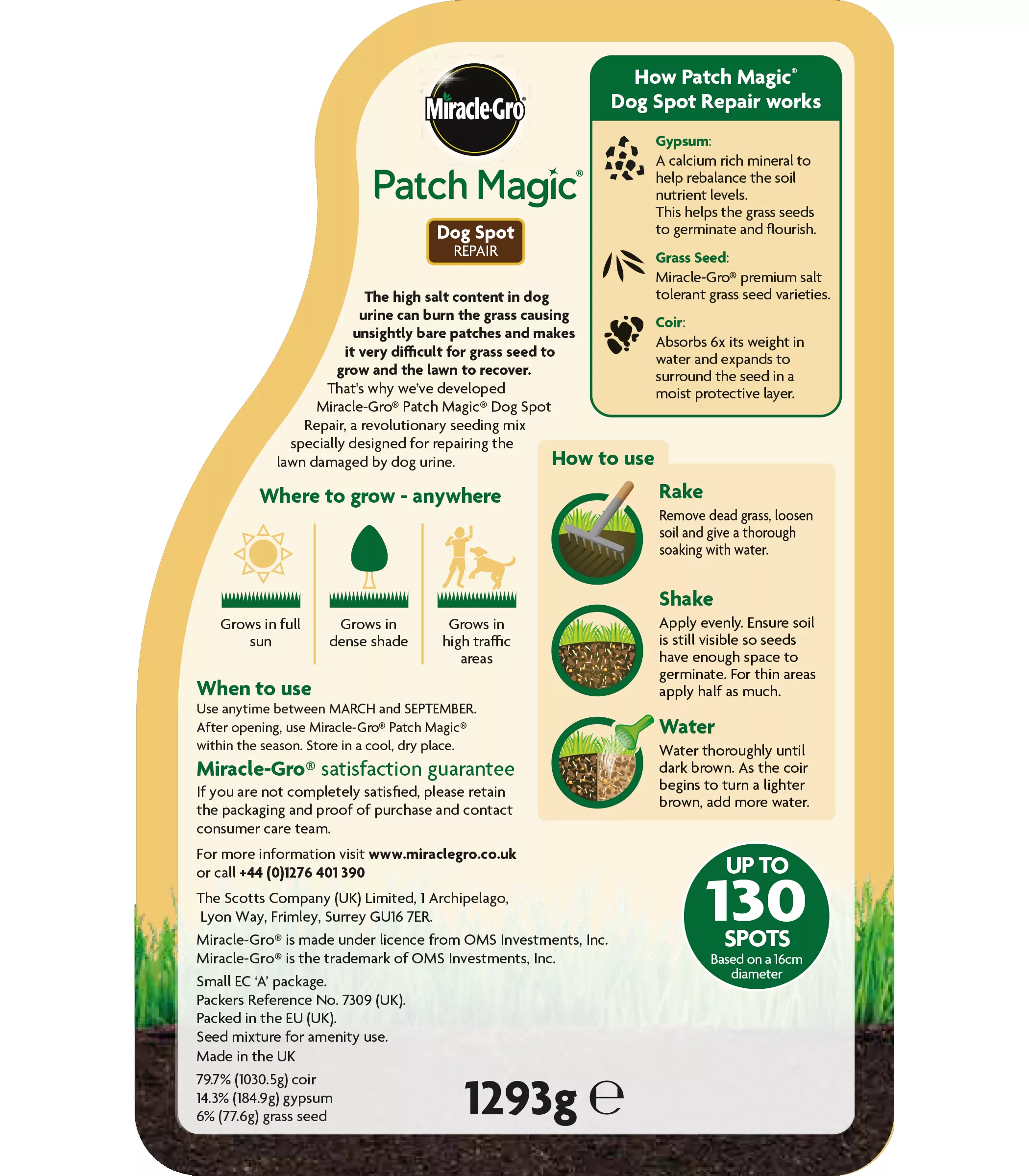 Miracle-Gro Patch Magic Spot Repair 6m² 1.3kg 6 Miracle-Gro Patch Magic Spot Repair 6m² 1.3kg - Image 4