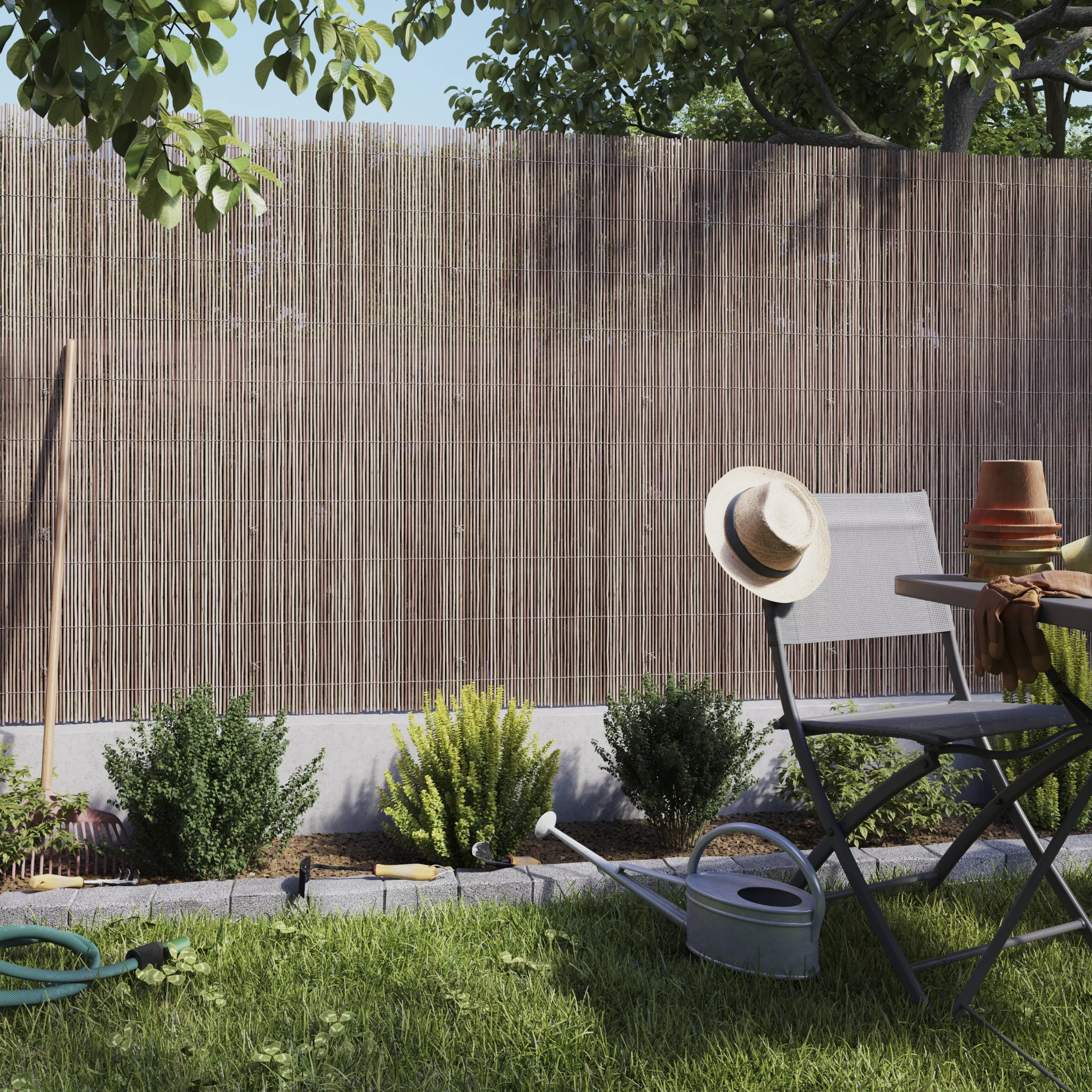 Natural Wicker Garden Screen (H)1.5m (W)3m 6 Natural Wicker Garden Screen (H)1.5m (W)3m - Image 5