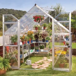 Palram Balance Silver 8x12 Greenhouse -Outdoor Garden palram balance silver 8x12 greenhouse7290103111465 02i bq