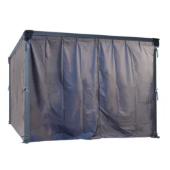 Palram - Canopia 3K Series Grey Polyester (PES) Gazebo Curtain, Pack Of 4 (L)2170mm (W)3660mm -Outdoor Garden palram canopia 3k series grey polyester pes gazebo curtain pack of 4 l 2170mm w 3660mm7290108130744 02c