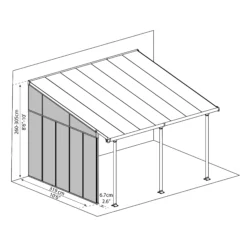 Palram - Canopia 4 Series White Patio Cover Side Wall, (L)3.19m (H)3.05m 7 Palram - Canopia 4 Series White Patio Cover Side Wall, (L)3.19m (H)3.05m -Outdoor Garden palram canopia 4 series white patio cover side wall l 3 19m h 3 05m7290108137668 01t bq