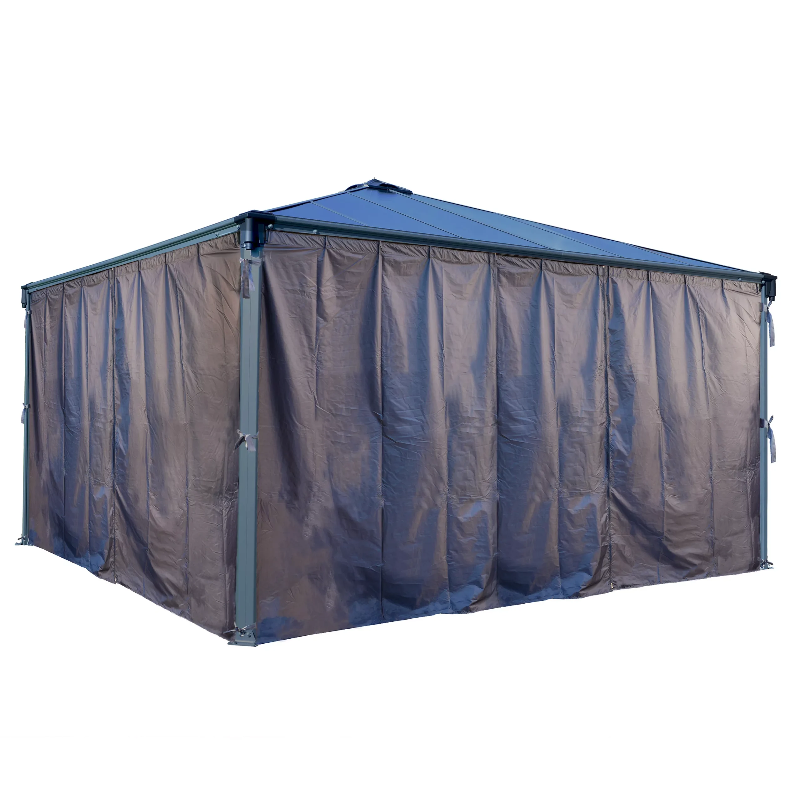 Palram - Canopia 4K Series Grey Polyester (PES) Gazebo Curtain, Pack Of 4 (L)2170mm (W)4360mm 3 Palram - Canopia 4K Series Grey Polyester (PES) Gazebo Curtain, Pack Of 4 (L)2170mm (W)4360mm