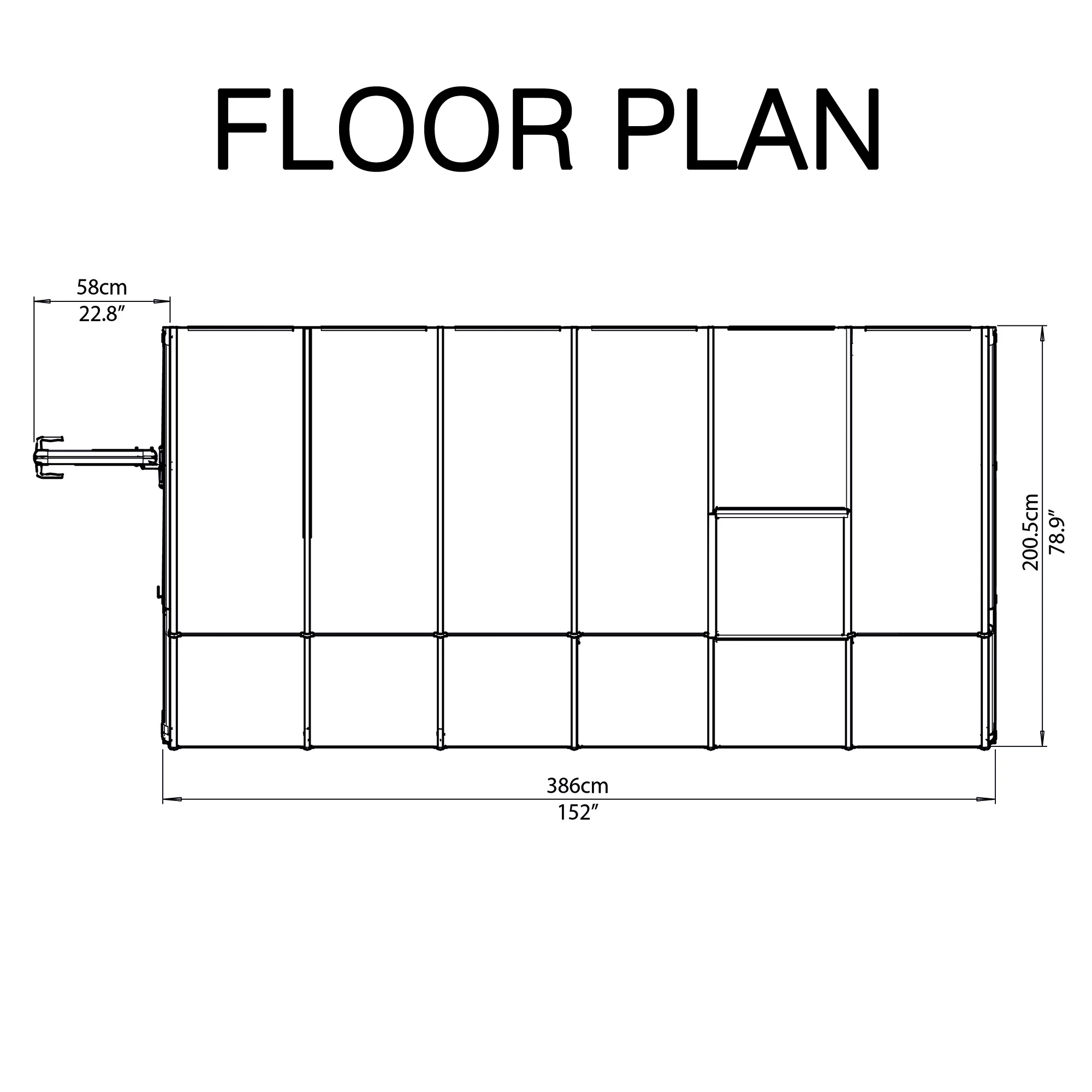Palram - Canopia 6X12 Barn Plastic Sun Room - Base Not Included 6 Palram - Canopia 6X12 Barn Plastic Sun Room - Base Not Included - Image 4