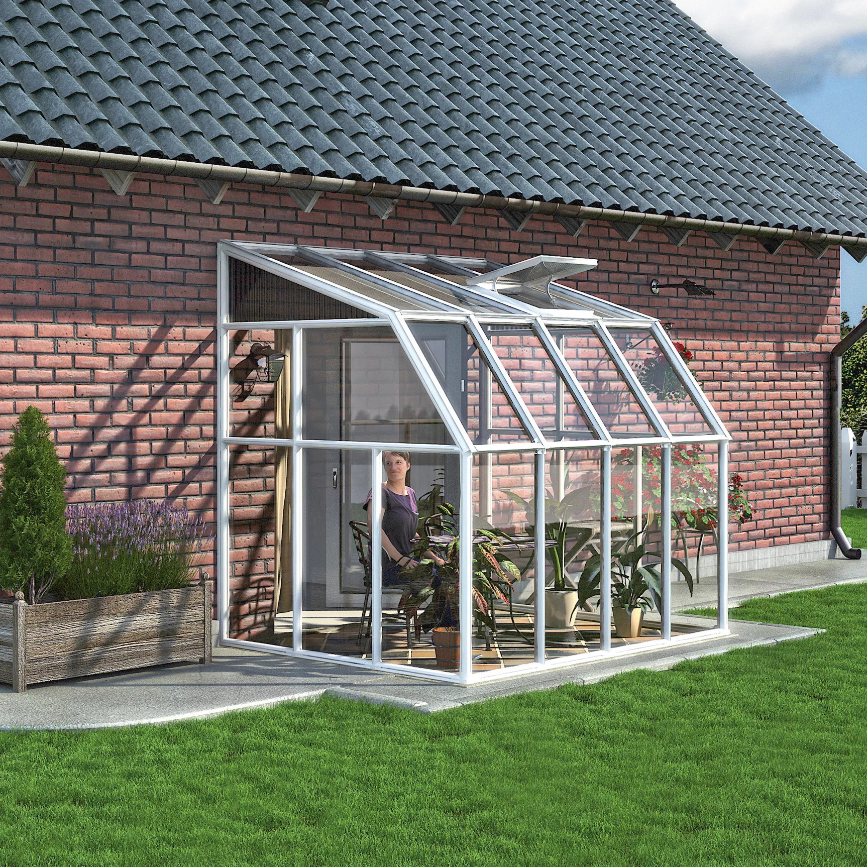 Palram - Canopia 6X6 Barn Plastic Sun Room - Base Not Included 3 Palram - Canopia 6X6 Barn Plastic Sun Room - Base Not Included