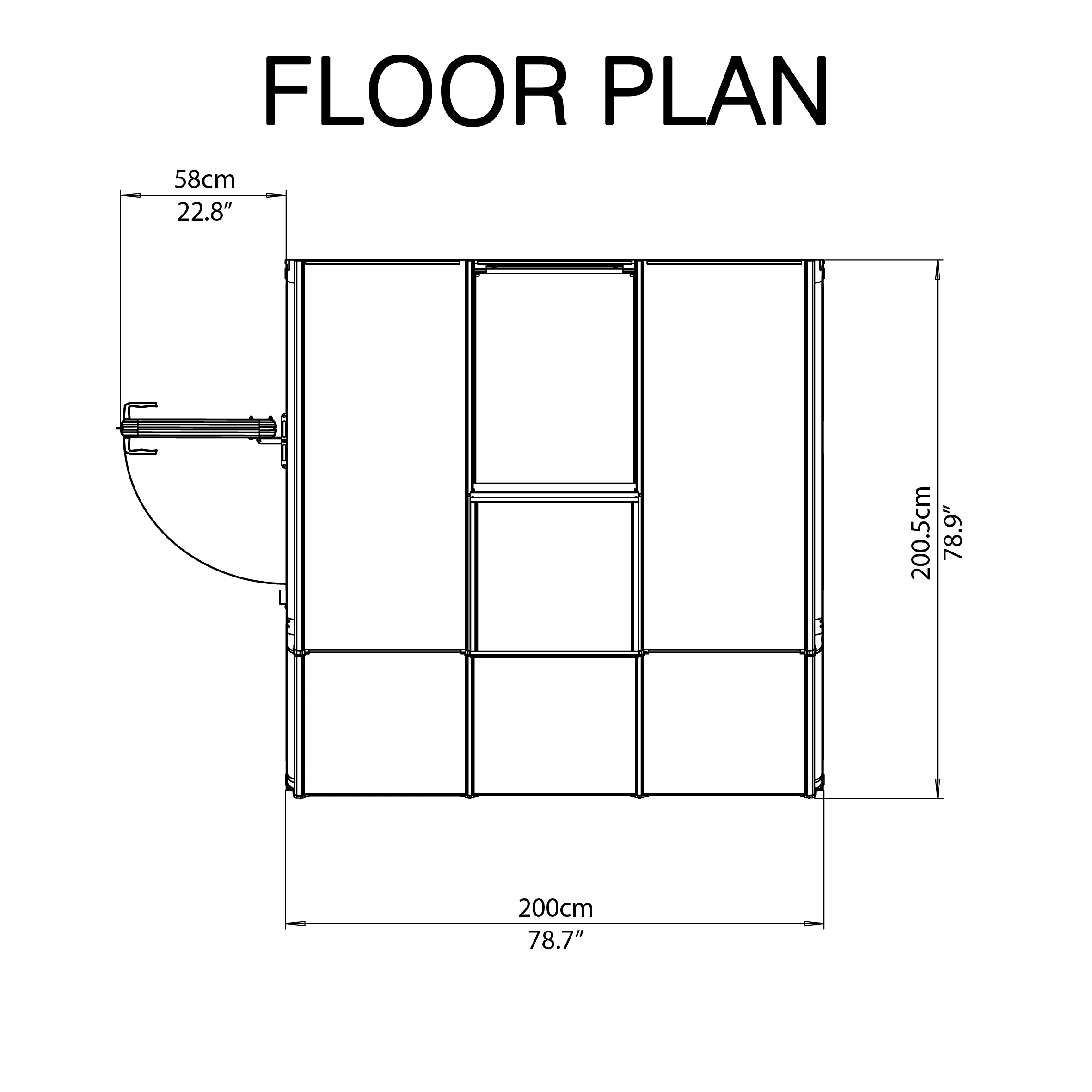 Palram - Canopia 6X6 Barn Plastic Sun Room - Base Not Included 8 Palram - Canopia 6X6 Barn Plastic Sun Room - Base Not Included - Image 6