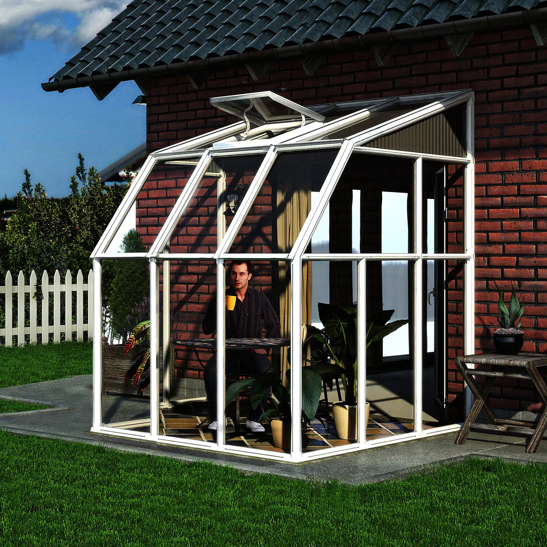 Palram - Canopia 6X6 Barn Plastic Sun Room - Base Not Included 4 Palram - Canopia 6X6 Barn Plastic Sun Room - Base Not Included - Image 2
