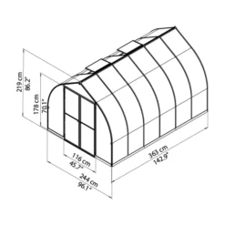 Palram - Canopia Bella 8x8 Greenhouse 17 Palram - Canopia Bella 8x8 Greenhouse -Outdoor Garden palram canopia bella 8x8 greenhouse7290108132595 01t