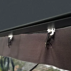 Palram - Canopia Dallas Grey Polyester (PES) Gazebo Netting, Pack Of 4 (L)2120mm (W)4400mm -Outdoor Garden palram canopia dallas grey polyester pes gazebo netting pack of 4 l 2120mm w 4400mm7290108602708 02i