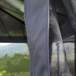 Palram - Canopia Dallas Grey Polyester (PES) Gazebo Netting, Pack Of 4 (L)2120mm (W)4400mm -Outdoor Garden palram canopia dallas grey polyester pes gazebo netting pack of 4 l 2120mm w 4400mm7290108602708 03i