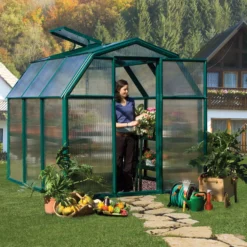 Palram - Canopia Eco Grow Green 6x6 Greenhouse 11 Palram - Canopia Eco Grow Green 6x6 Greenhouse -Outdoor Garden palram canopia eco grow green 6x6 greenhouse7290103121228 01i bq