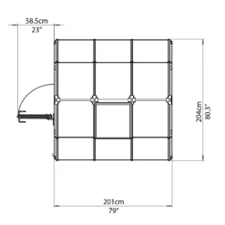 Palram - Canopia Eco Grow Green 6x6 Greenhouse 17 Palram - Canopia Eco Grow Green 6x6 Greenhouse -Outdoor Garden palram canopia eco grow green 6x6 greenhouse7290103121228 02t bq