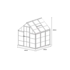 Palram - Canopia Harmony Green 6x6 Greenhouse -Outdoor Garden palram canopia harmony green 6x6 greenhouse7290103110864 01t bq