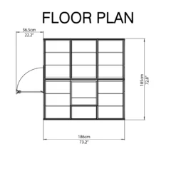 Palram - Canopia Harmony Green 6x6 Greenhouse -Outdoor Garden palram canopia harmony green 6x6 greenhouse7290103110864 02t bq