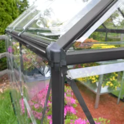 Palram - Canopia Harmony Grey 6X8 Greenhouse -Outdoor Garden palram canopia harmony grey 6x8 greenhouse7290108137682 05i BQ
