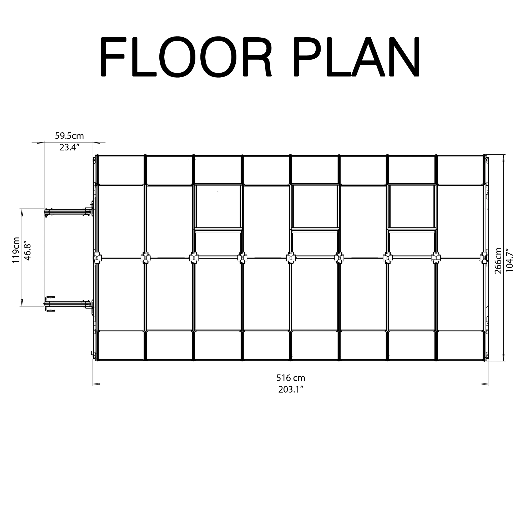 Palram - Canopia Hobby Gardner Green 8x16 Greenhouse 7 Palram - Canopia Hobby Gardner Green 8x16 Greenhouse - Image 5