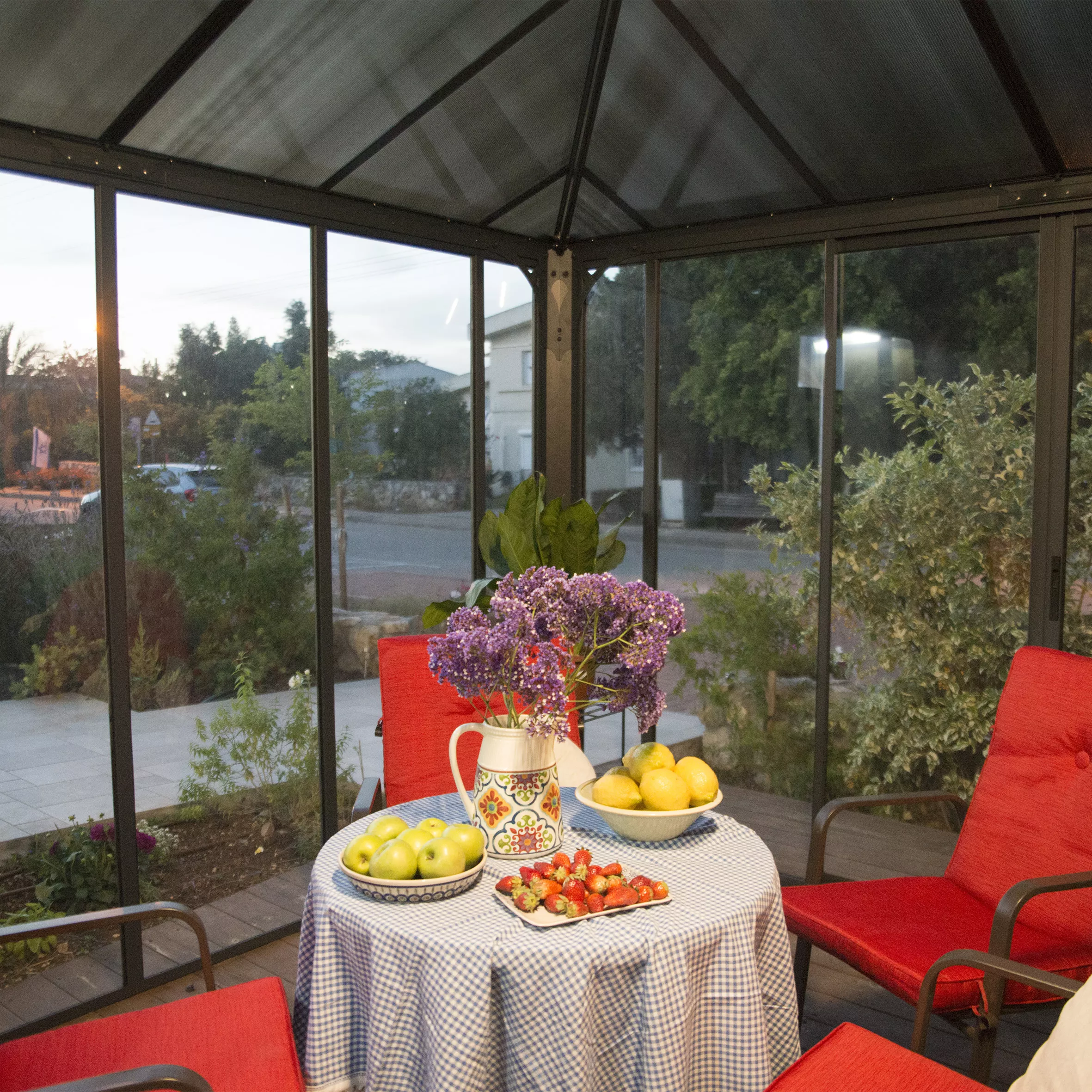 Palram - Canopia Ledro Grey Rectangular Gazebo, (W)3.6m (D)3.6m - Assembly Required 12 Palram - Canopia Ledro Grey Rectangular Gazebo, (W)3.6m (D)3.6m - Assembly Required - Image 10