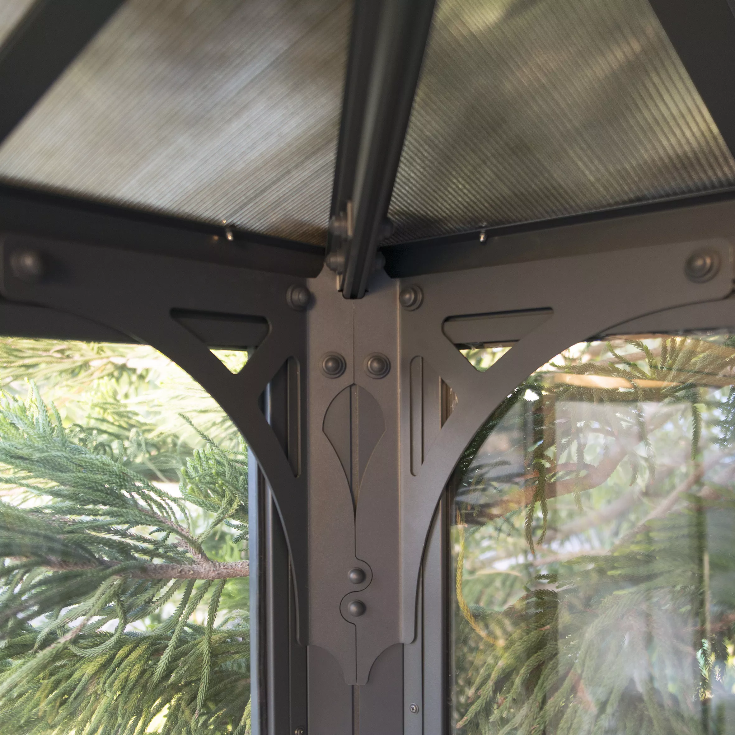 Palram - Canopia Ledro Grey Rectangular Gazebo, (W)3.6m (D)3.6m - Assembly Required 9 Palram - Canopia Ledro Grey Rectangular Gazebo, (W)3.6m (D)3.6m - Assembly Required - Image 7