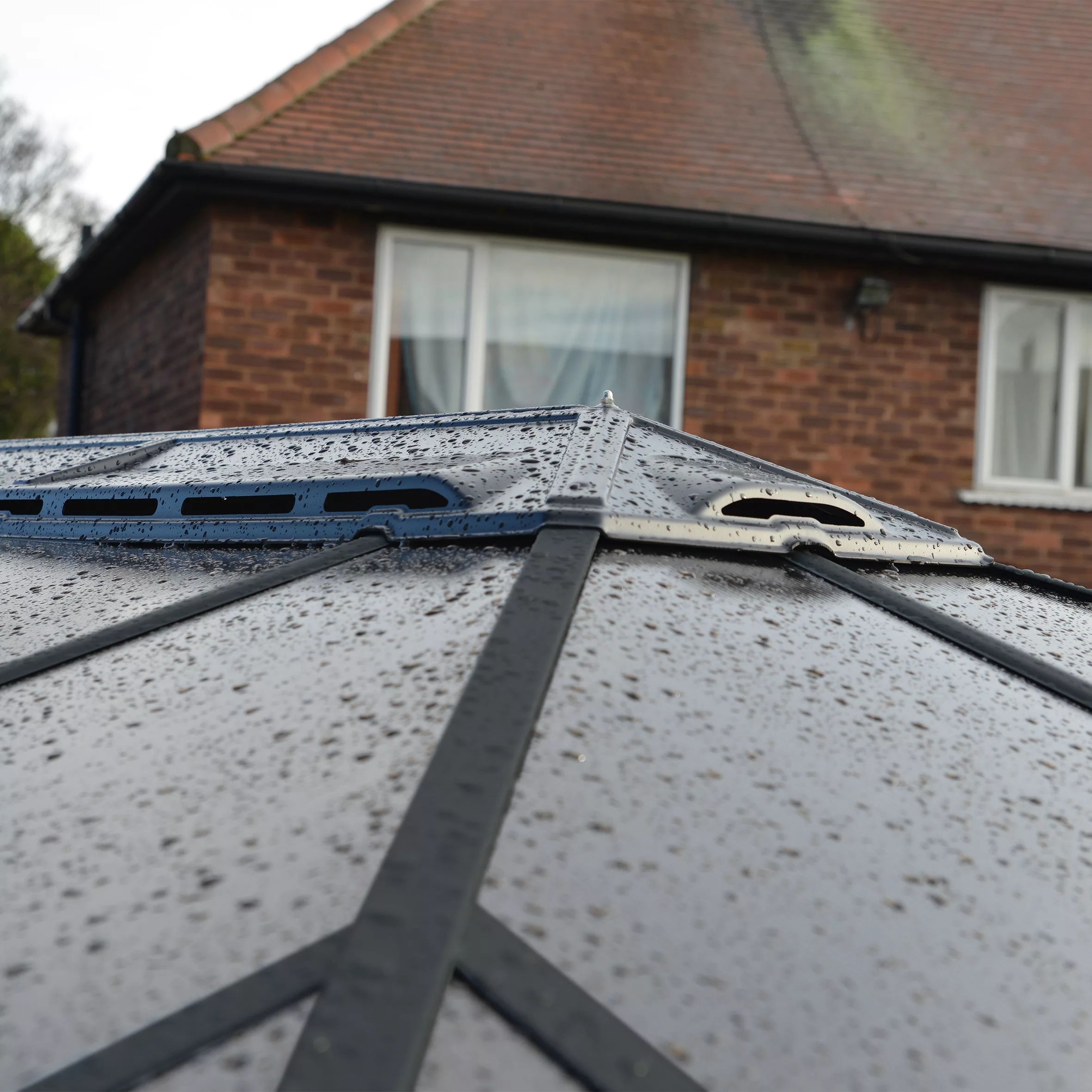 Palram - Canopia Martinique Grey Rectangular Gazebo, (W)4.93m (D)3.59m - Assembly Required 10 Palram - Canopia Martinique Grey Rectangular Gazebo, (W)4.93m (D)3.59m - Assembly Required - Image 8