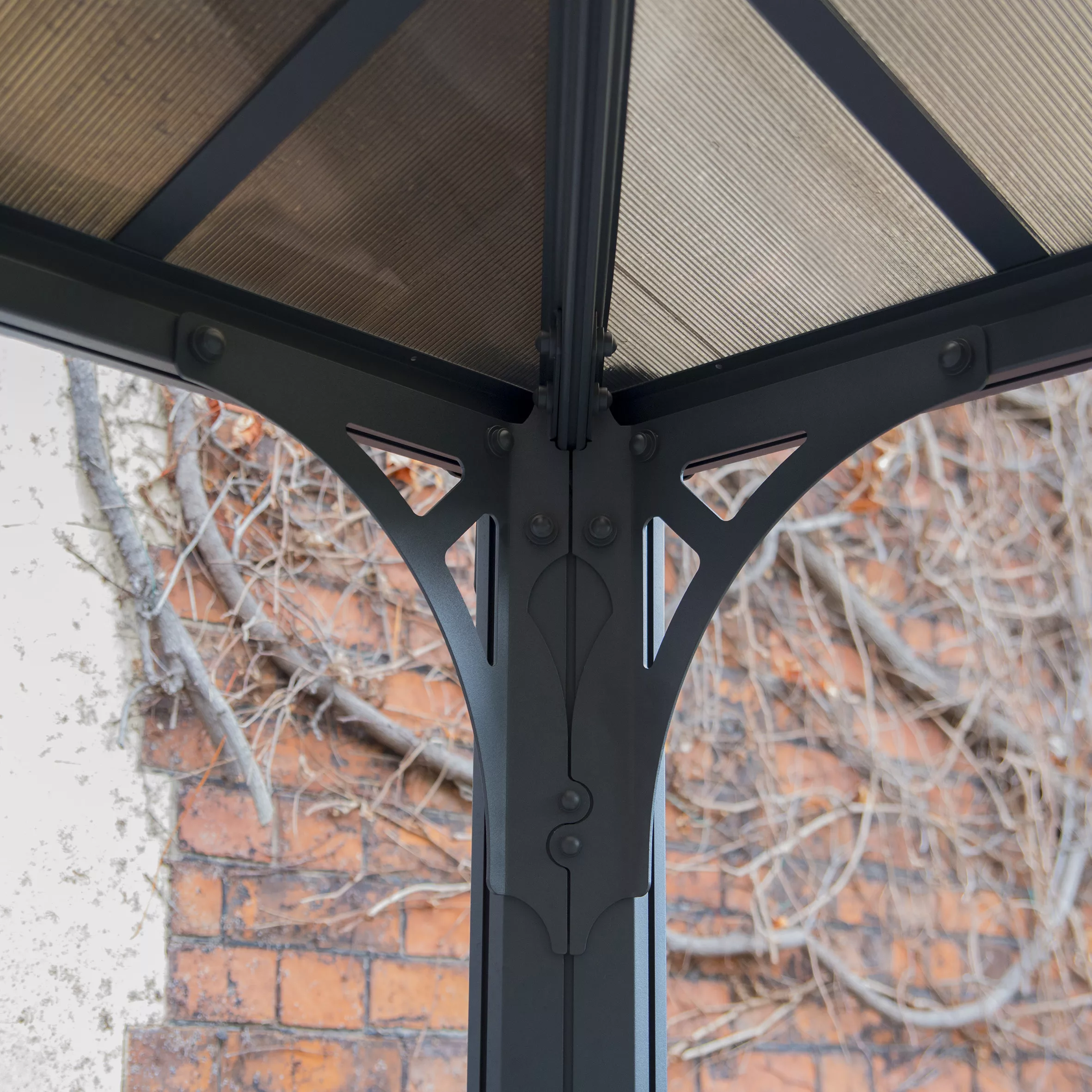 Palram - Canopia Martinique Grey Rectangular Gazebo, (W)4.93m (D)3.59m - Assembly Required 6 Palram - Canopia Martinique Grey Rectangular Gazebo, (W)4.93m (D)3.59m - Assembly Required - Image 4