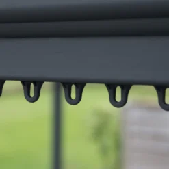 Palram - Canopia Milano Grey Rectangular Gazebo, (W)4.26m (D)3.09m - Assembly Required -Outdoor Garden palram canopia milano grey rectangular gazebo w 4 26m d 3 09m assembly required7290108136241 05i bq