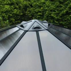 Palram - Canopia Monaco Grey Hexagonal Gazebo, (W)4.5m (D)3.9m - Assembly Required -Outdoor Garden palram canopia monaco grey hexagonal gazebo w 4 5m d 3 9m assembly required7290108130232 03i bq