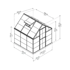 Palram - Canopia Mythos Green 6X6 Greenhouse 14 Palram - Canopia Mythos Green 6X6 Greenhouse -Outdoor Garden palram canopia mythos green 6x6 greenhouse7290103110949 01t BQ