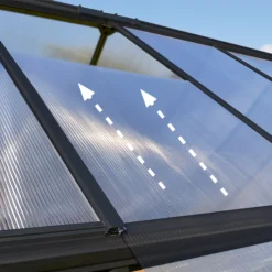 Palram - Canopia Mythos Grey 6X6 Greenhouse -Outdoor Garden palram canopia mythos grey 6x6 greenhouse7290108601039 37c BQ