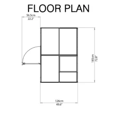 Palram - Canopia Mythos Silver 6x4 Greenhouse -Outdoor Garden palram canopia mythos silver 6x4 greenhouse7290103110901 02t bq