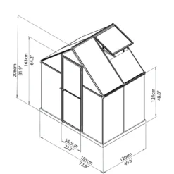 Palram - Canopia Mythos Silver 6x4 Greenhouse -Outdoor Garden palram canopia mythos silver 6x4 greenhouse7290103110901 21t bq