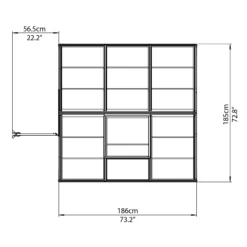 Palram - Canopia Mythos Silver 6x6 Greenhouse 11 Palram - Canopia Mythos Silver 6x6 Greenhouse -Outdoor Garden palram canopia mythos silver 6x6 greenhouse7290103110918 02t bq