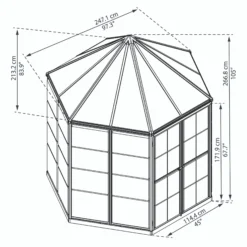 Palram - Canopia Oasis™ Grey 8x6 Greenhouse -Outdoor Garden palram canopia oasis grey 8x6 greenhouse7290108133837 01t bq