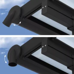 Palram - Canopia Olympia Grey Non-retractable Awning, (L)8.6m (H)3.05m (W)2.95m -Outdoor Garden palram canopia olympia grey non retractable awning l 8 6m h 3 05m w 2 95m7290108134353 03i bq