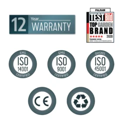 Palram - Canopia Olympia White Non-retractable Awning, (L)5.46m (H)3.05m (W)2.95m -Outdoor Garden palram canopia olympia white non retractable awning l 5 46m h 3 05m w 2 95m7290108134018 03t bq