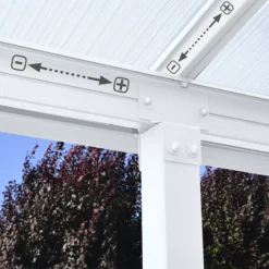 Palram - Canopia Olympia White Non-retractable Awning, (L)7.39m (H)3.05m (W)2.95m -Outdoor Garden palram canopia olympia white non retractable awning l 7 39m h 3 05m w 2 95m7290108134322 02i bq