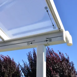 Palram - Canopia Sierra White Non-retractable Awning, (L)5.55m (H)3.05m (W)2.99m -Outdoor Garden palram canopia sierra white non retractable awning l 5 55m h 3 05m w 2 99m7290108130324 05i bq